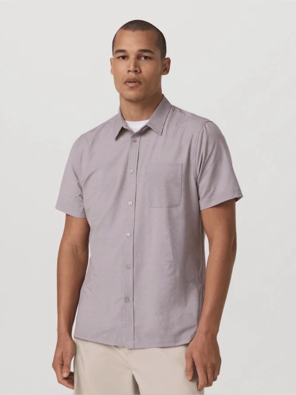 Vuori Short Sleeve Bridge Button-Up Shirt.
